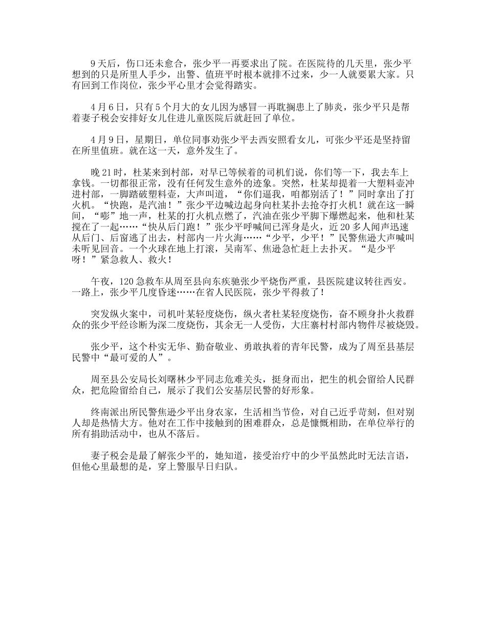 2011年优秀民警张少平同志党员先进事迹_第3页