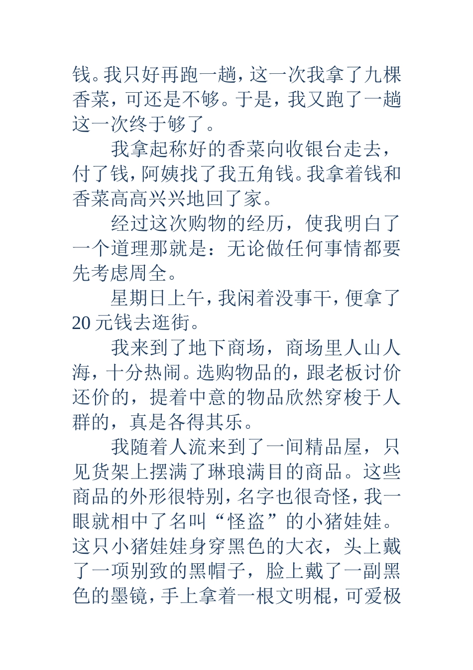 记一次购物经历作文300字_第2页