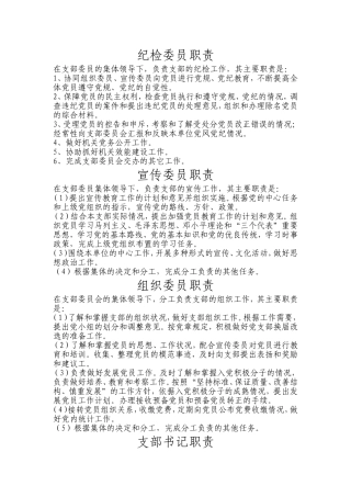 纪检委员职责