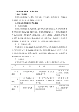 有线电视系统施工方法及措施