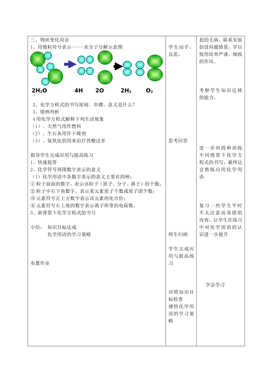 初三化学（上）总复习-------化学用语_第3页