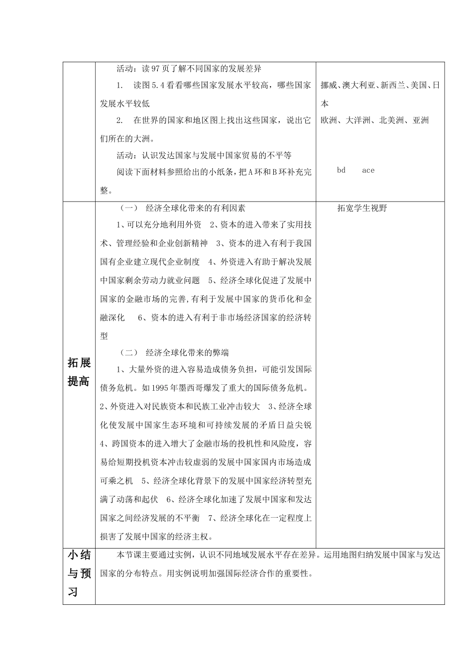 《第五章发展与合作》教案_第2页