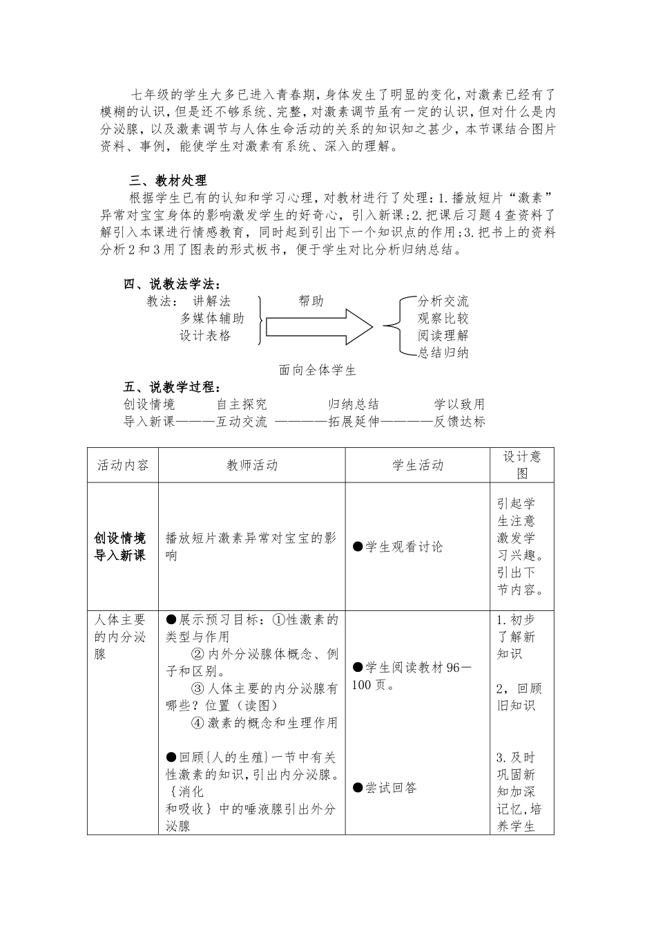 《激素调节》说课稿_第2页