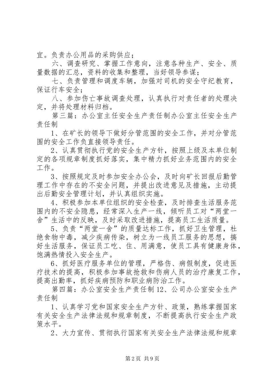 办公室主任安全生产办公室安全生产责任制_第2页