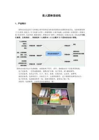 安人团体活动包