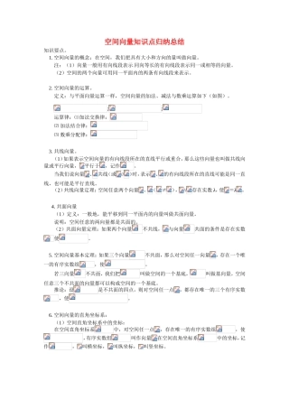 空间向量知识点归纳总结