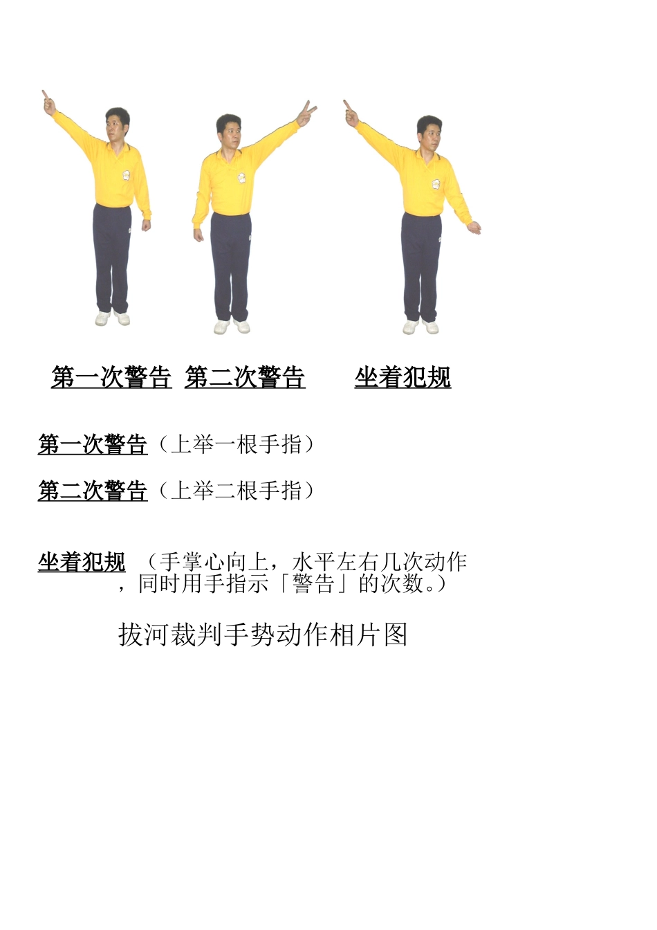 拔河裁判手势动作相片图_第3页