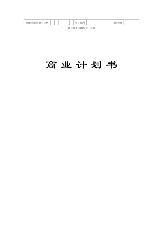 文印公司商业计划书