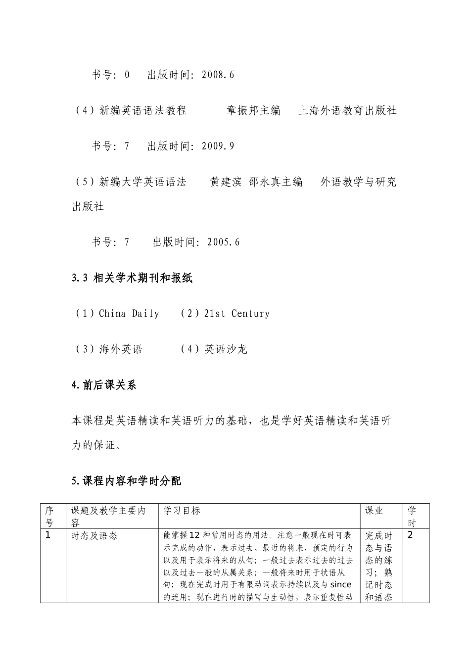 《英语语法》课程标准_第3页