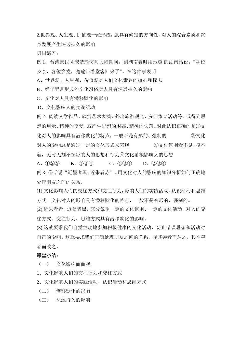 《感受文化影响》教案_第3页