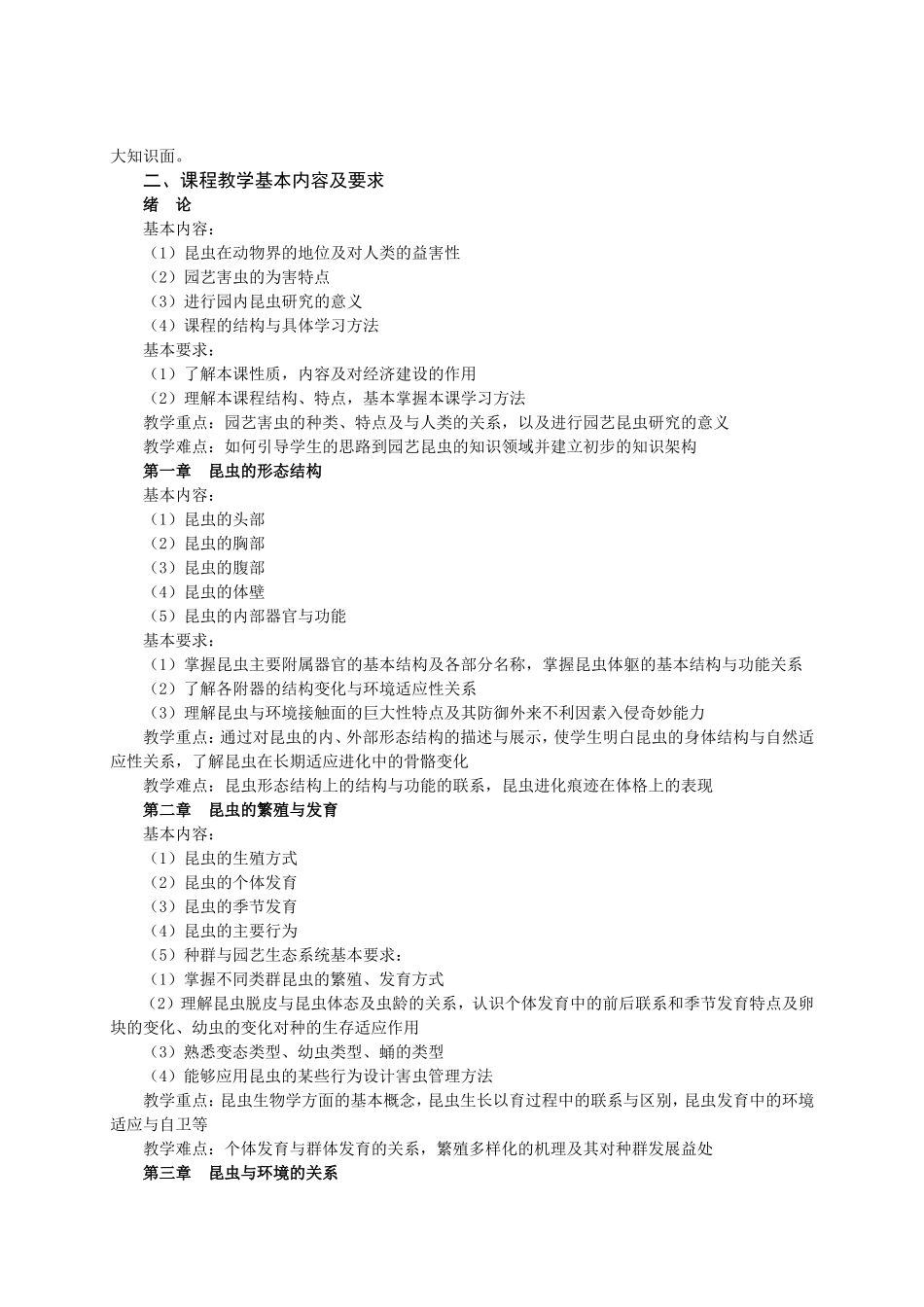 《园艺植物昆虫学》课程教学大纲_第2页