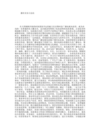 播音员实习总结