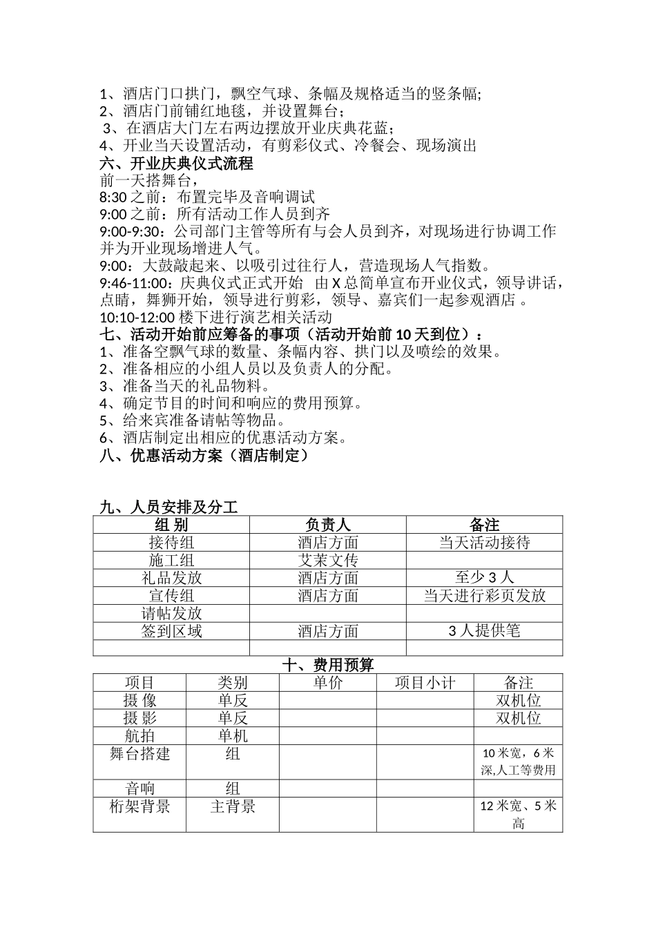 XX酒店开业活动方案_第2页