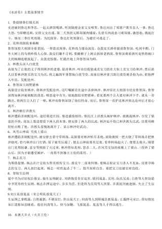《水浒传》主要故事情节