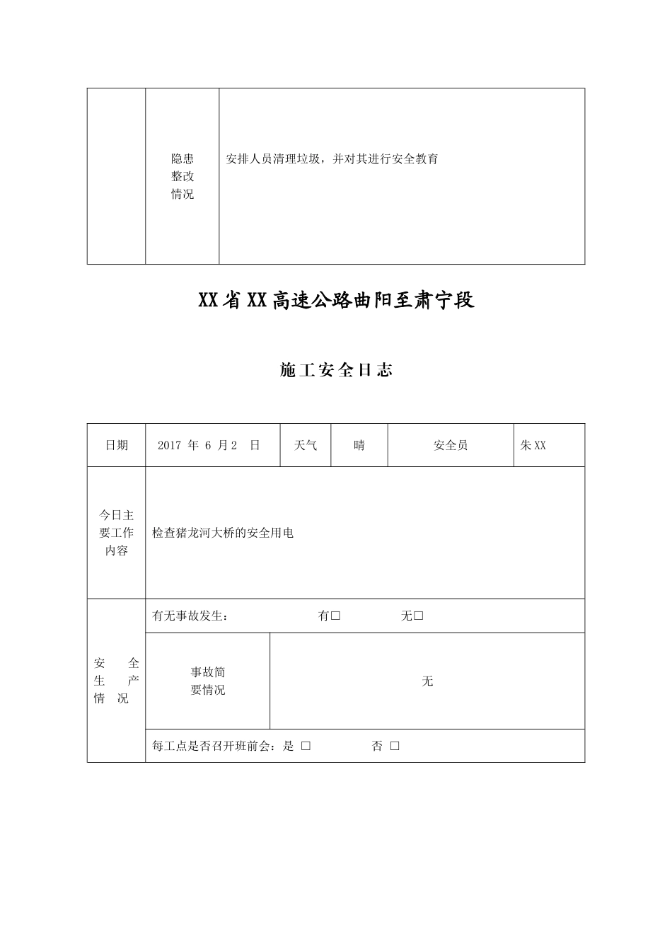XX省XX高速公路曲阳至肃宁段_第2页