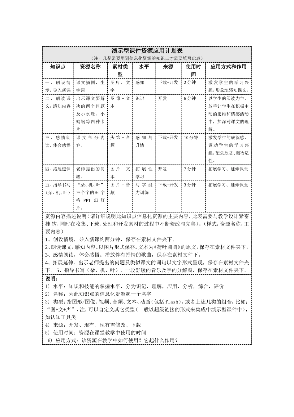 《荷叶圆圆》第一课时教学设计_第1页