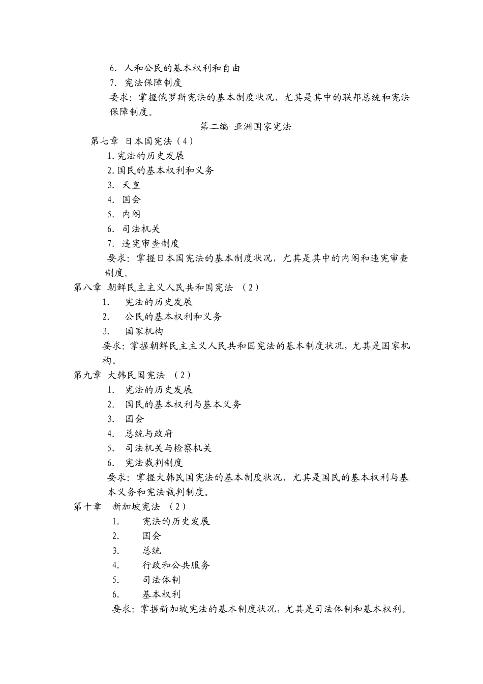 《外国宪法》课程教学大纲_第3页