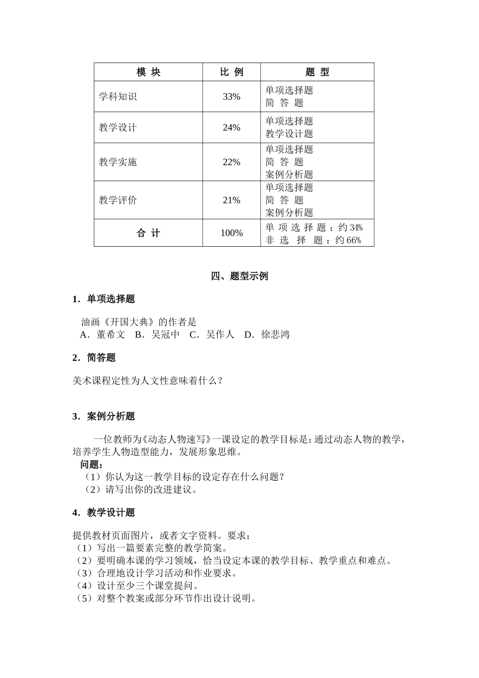 《美术学科知识与教学能力》（高级中学）_第3页