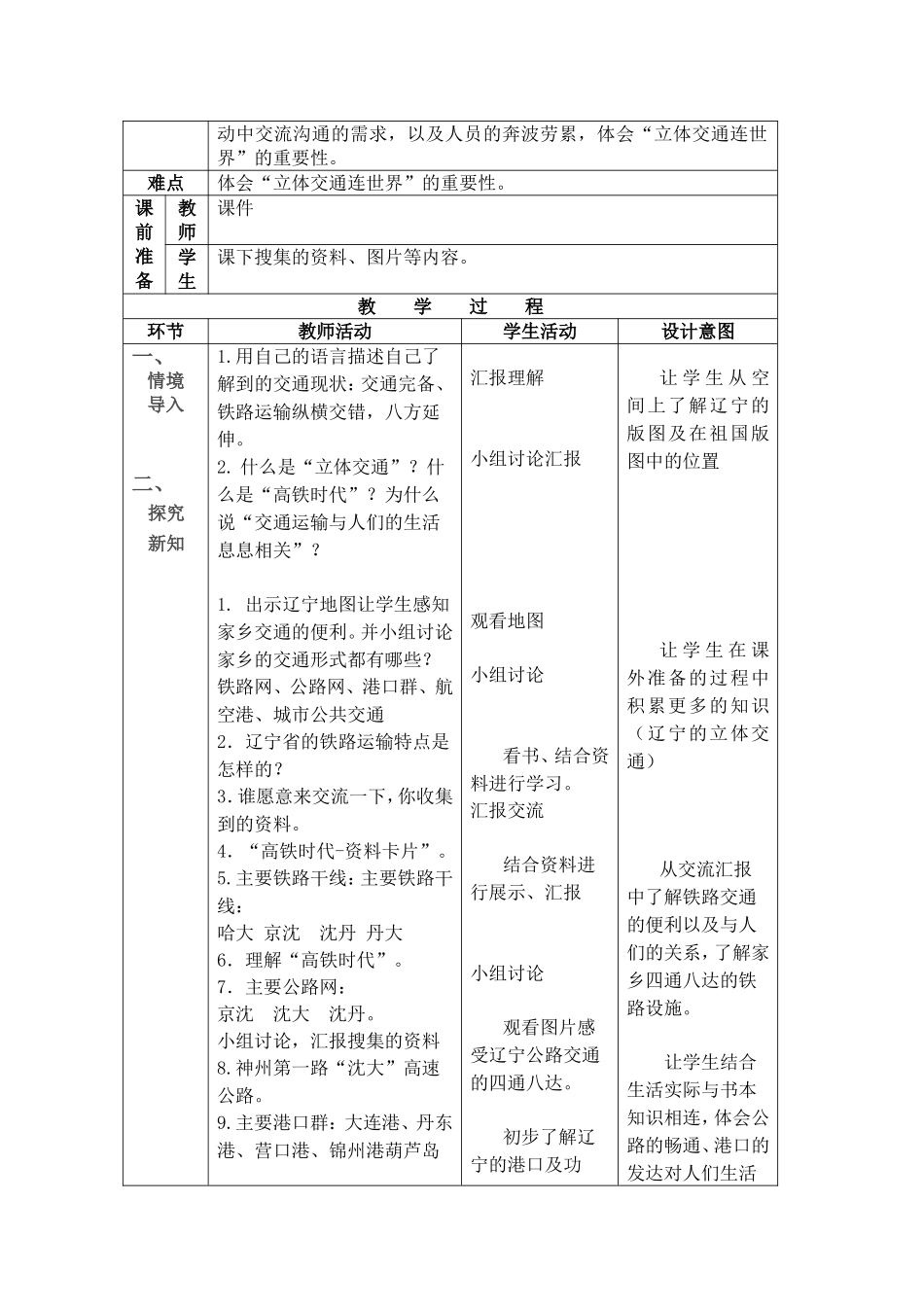 《魅力辽宁》教学方案_第3页