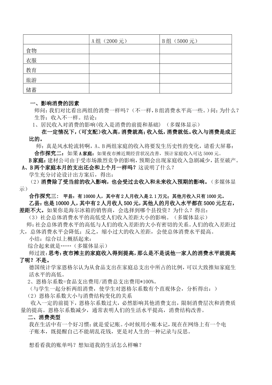 《消费及其类型》教学设计_第2页