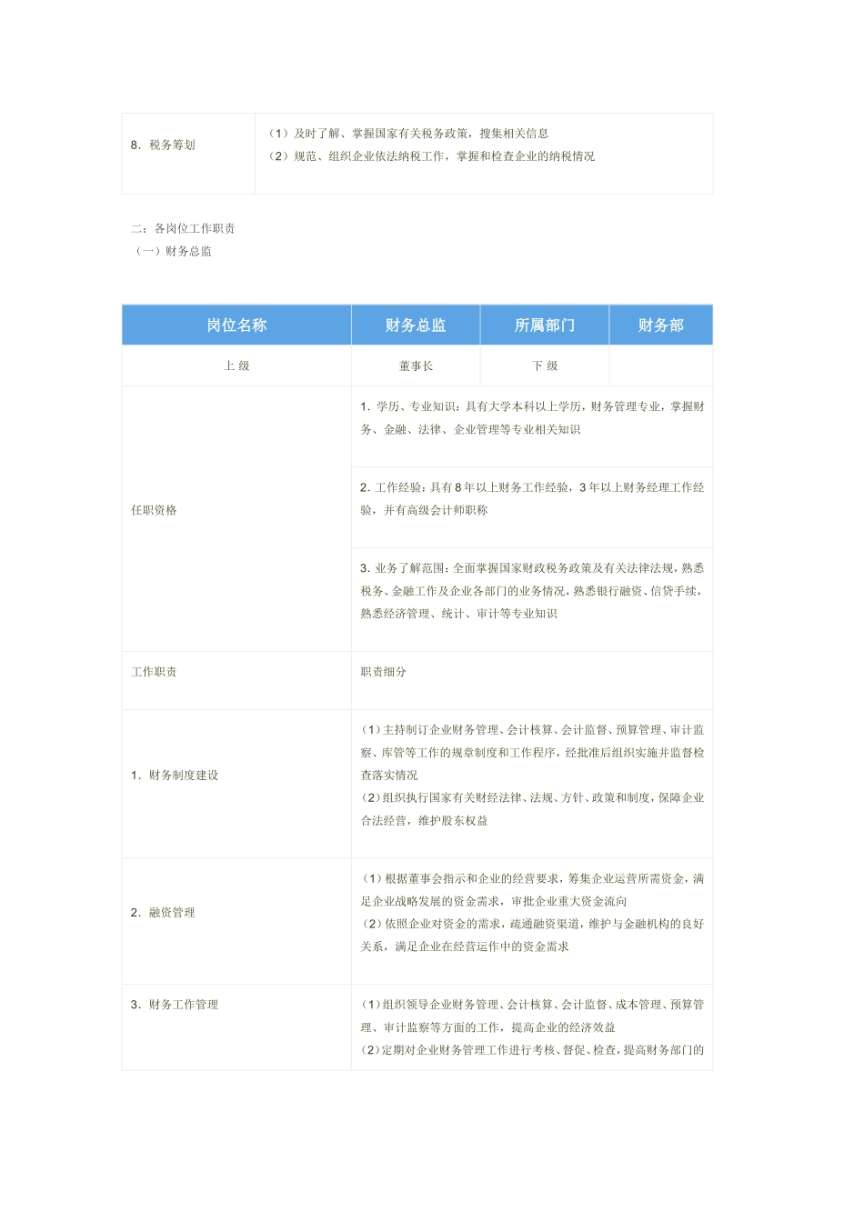 最全财务各岗位工作职责一览表_第2页