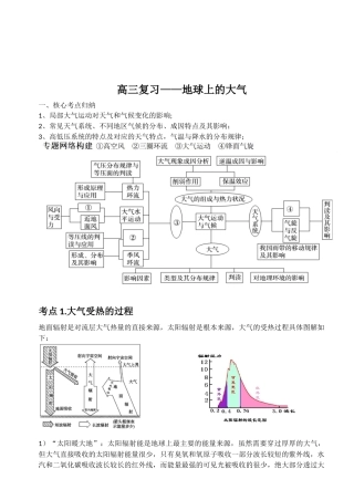 高三复习——地球上的大气