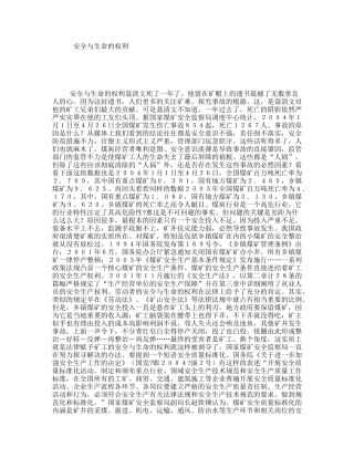安全与生命的权利