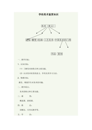 学些美术鉴赏知识