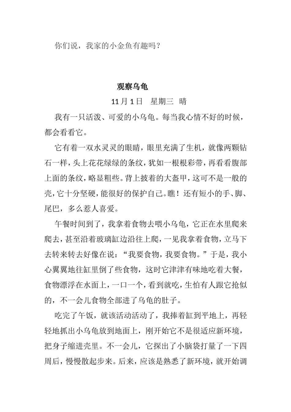 观察桔子小金鱼日记_第3页