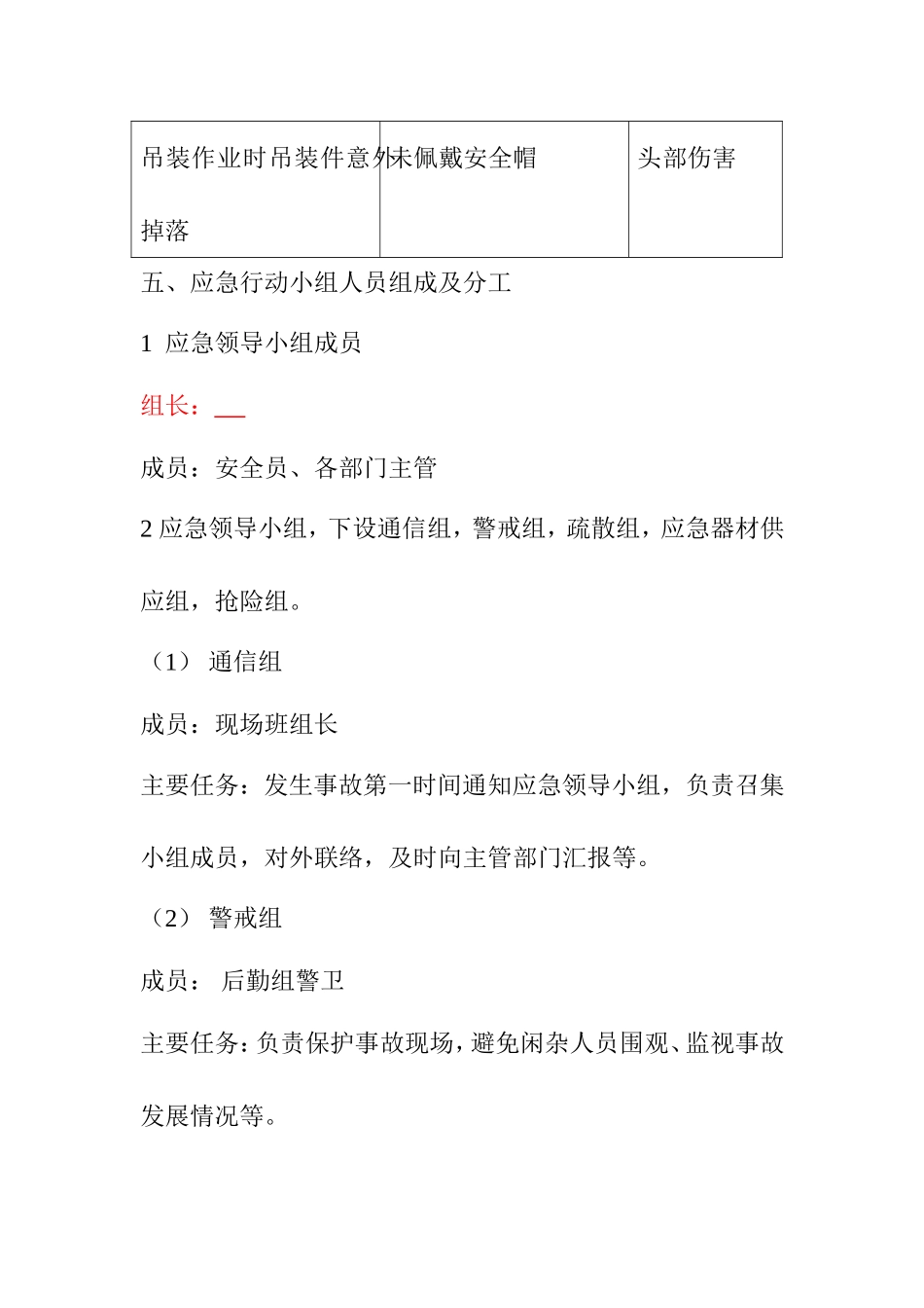 物体打击应急预案_第2页