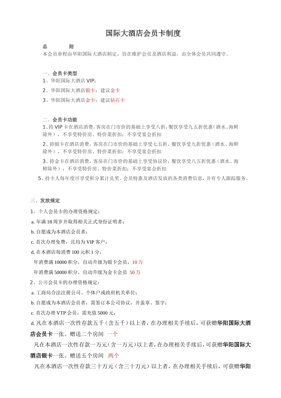 国际大酒店会员卡制度_第1页