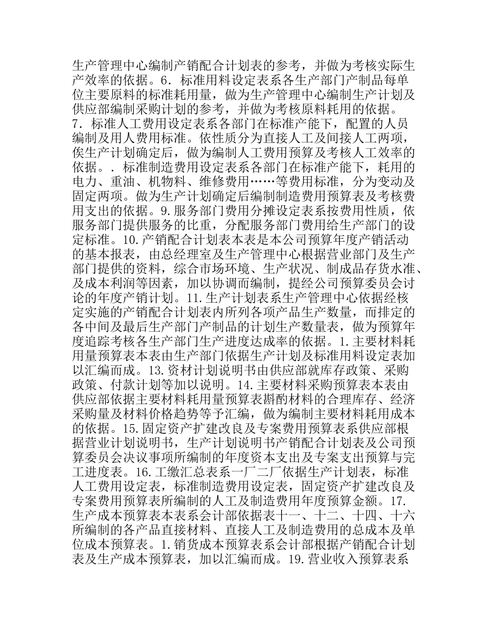 经营计划与预算制度实例_第3页