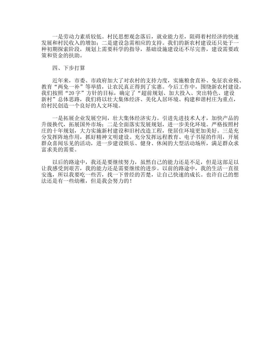 大学生新农村暑期实习总结_第3页