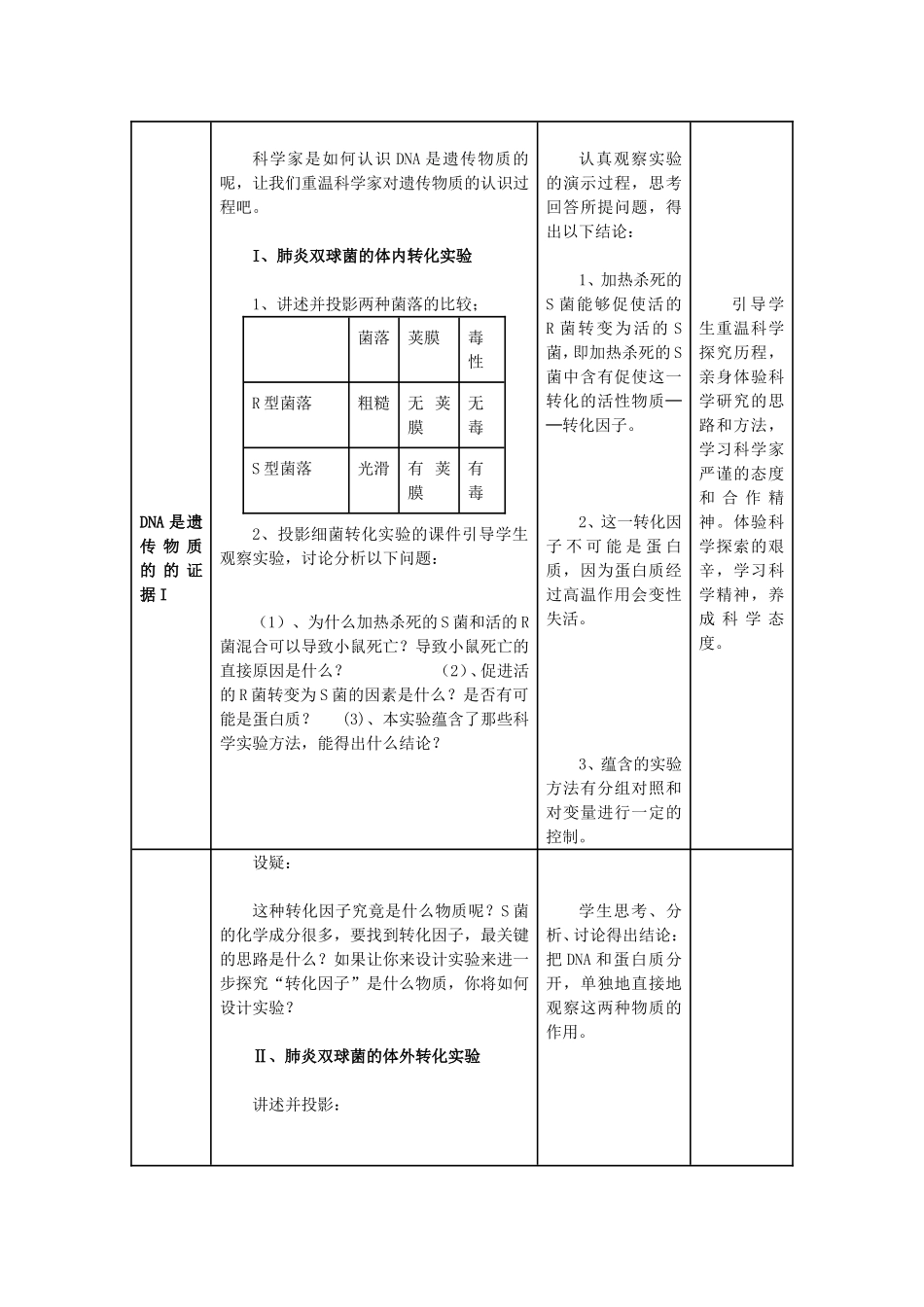 第1节DNA是主要的遗传物质教学设计_第3页