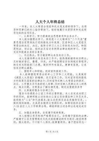 人大个人年终总结