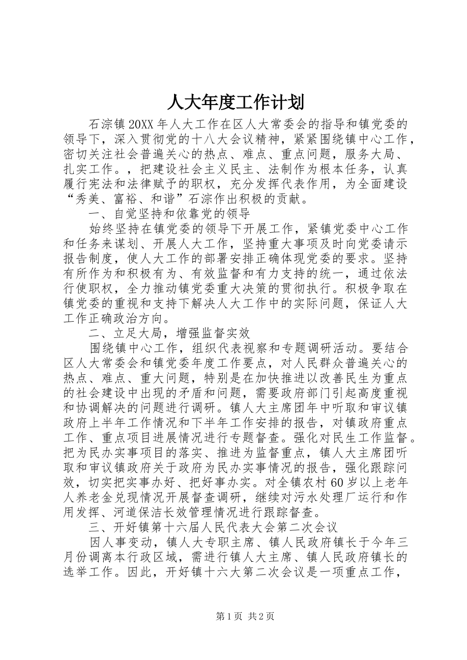 人大年度工作计划_第1页