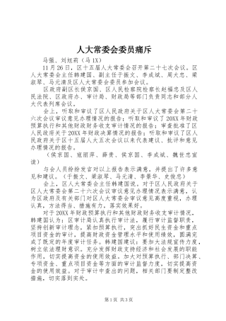 人大常委会委员痛斥