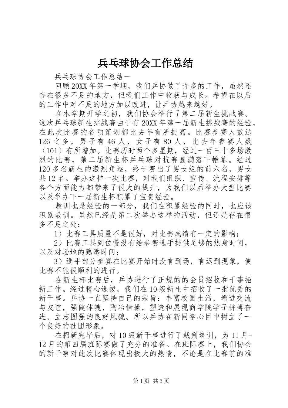 兵乓球协会工作总结_第1页