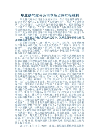 华北储气库分公司党员作风建设专题点评总结(一稿)