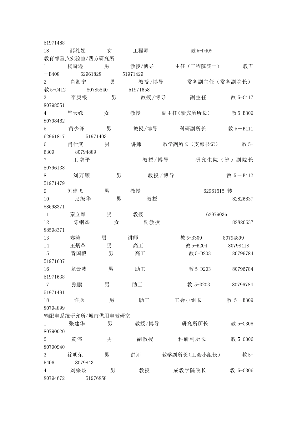 华电-北京-电气与电子工程学院教职工基本信息一览表_第3页