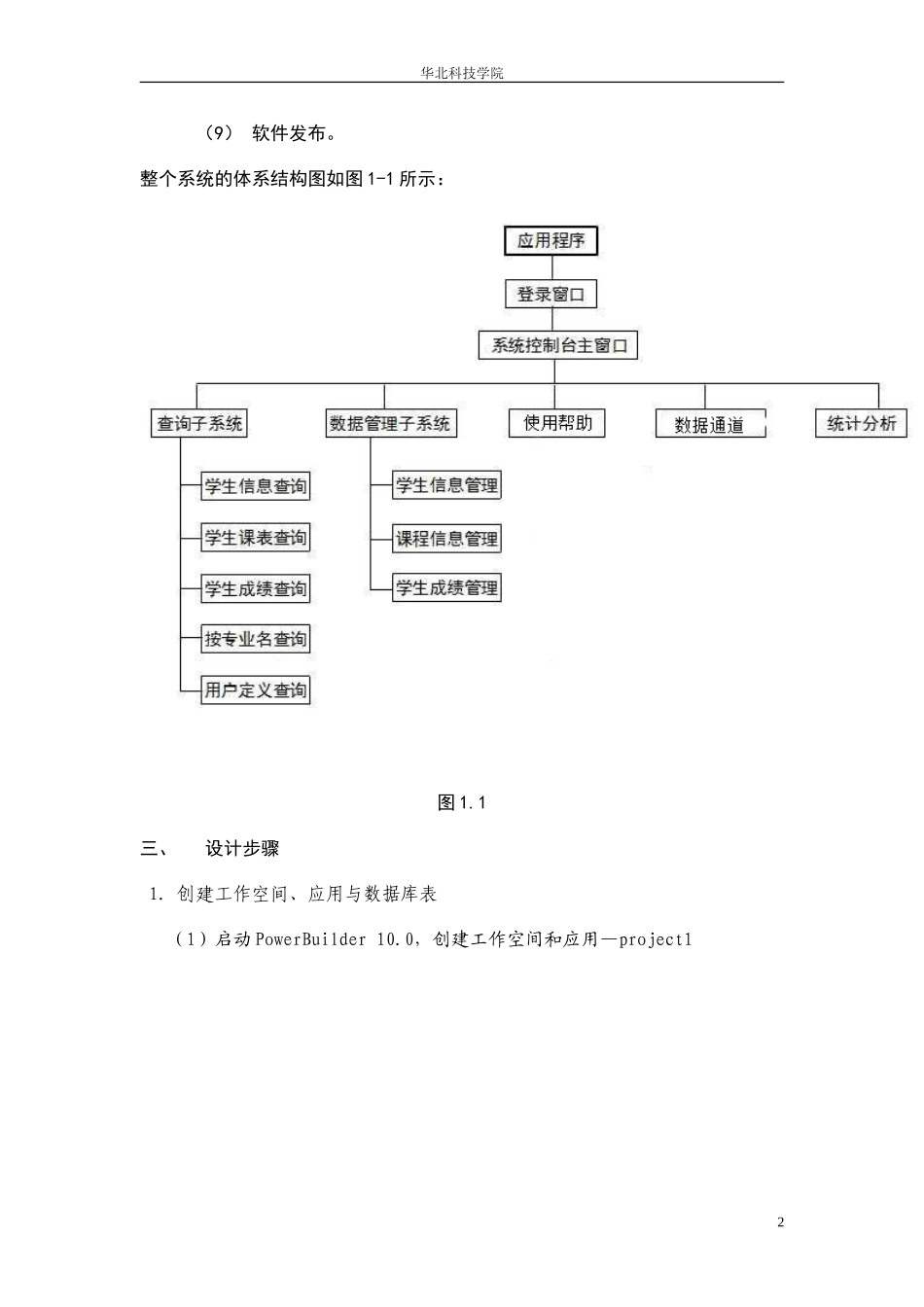 华北科技学院powerbuilder课程设计报告--学生成绩数据库管理系统_第3页