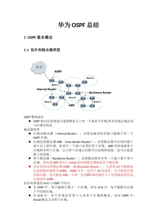 华为OSPF总结