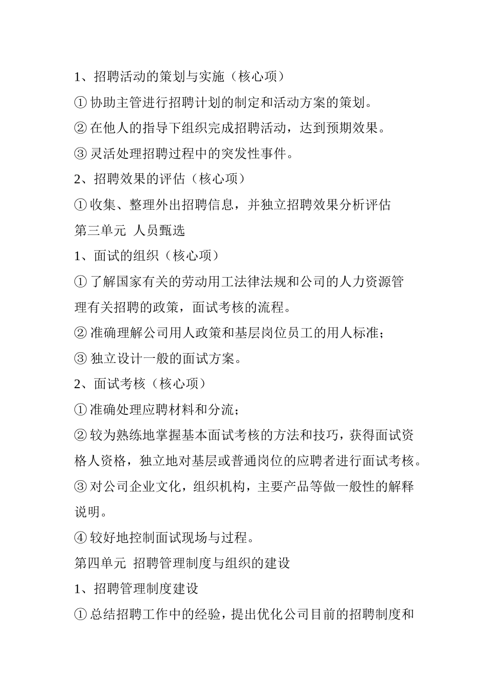 华为人力资源管理专业任职资格标准(招聘专业)(转)_第3页