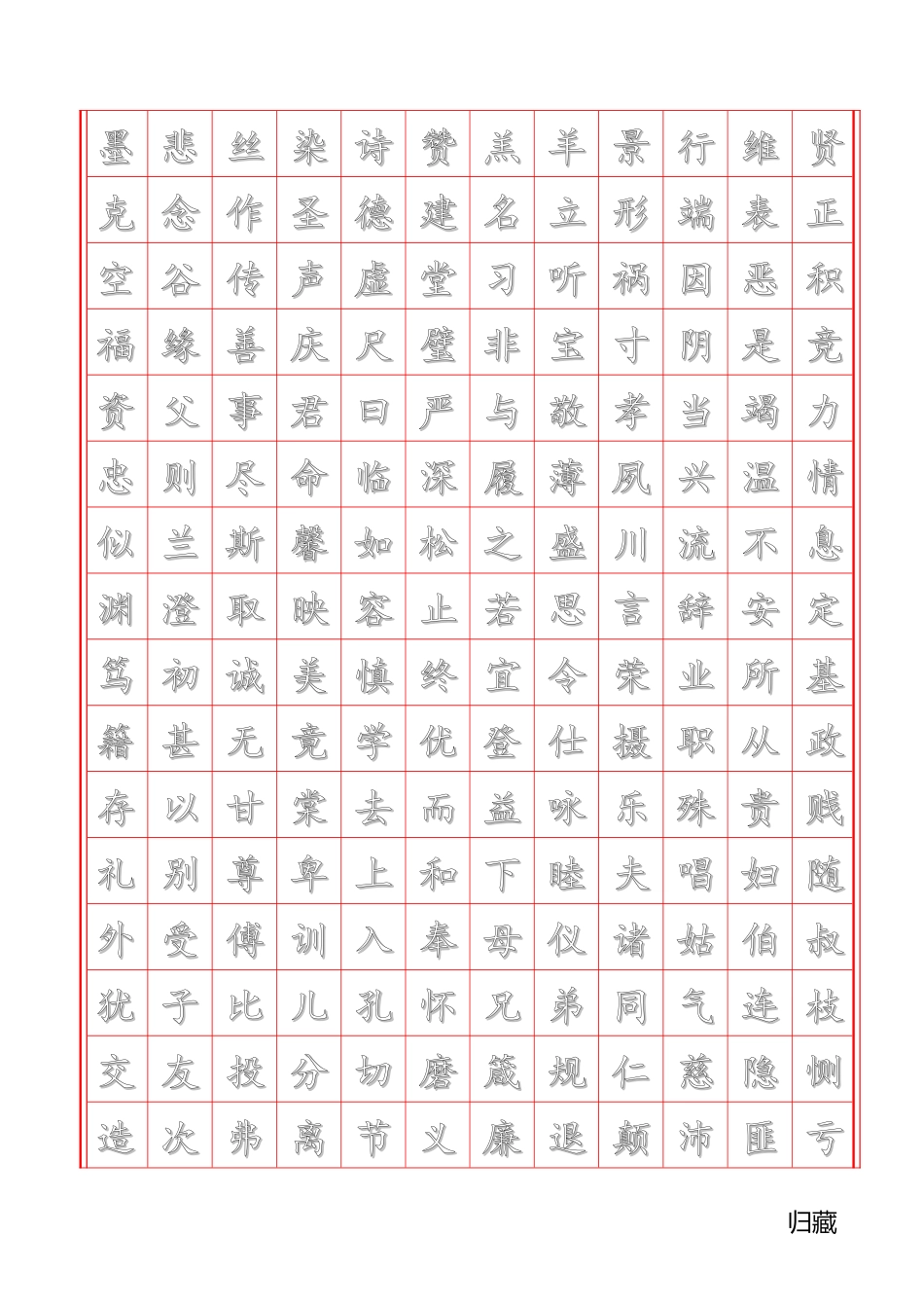千字文-楷书字帖_第2页