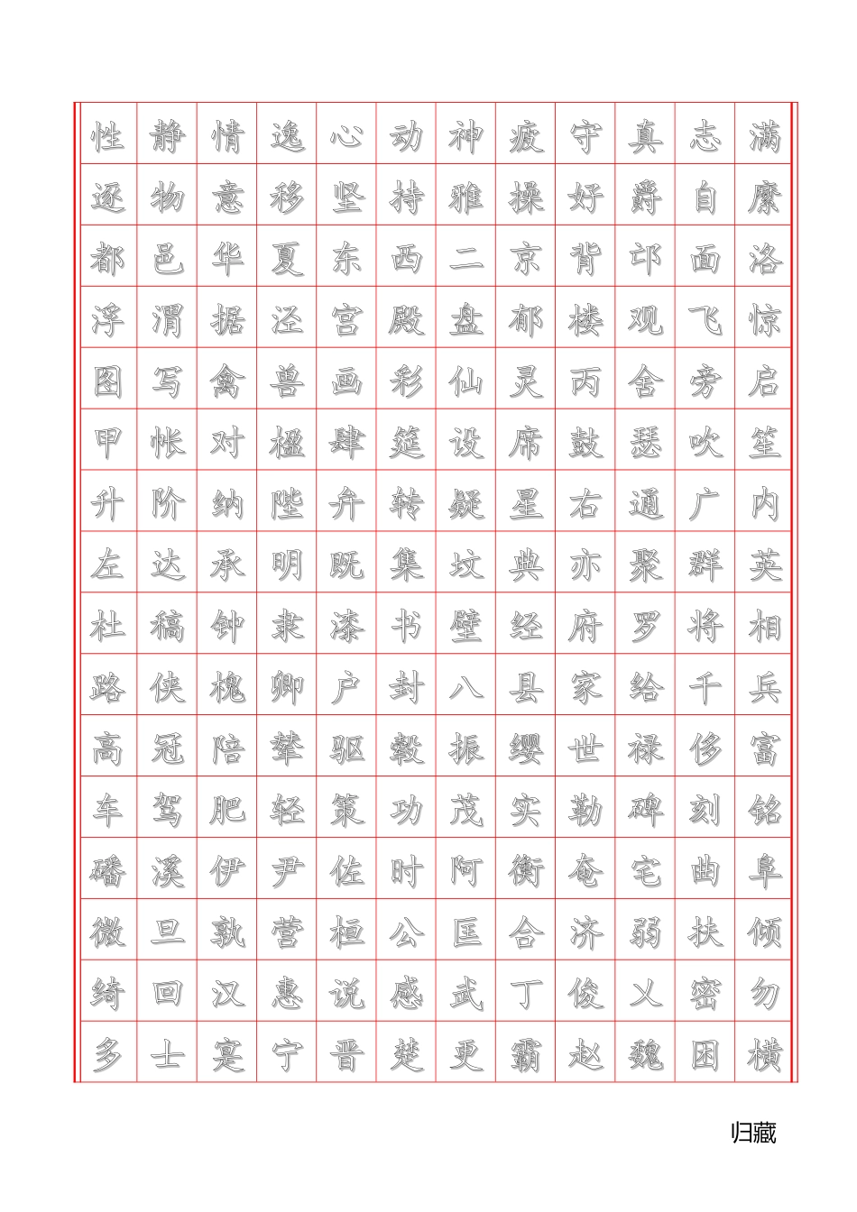 千字文-楷书字帖_第3页