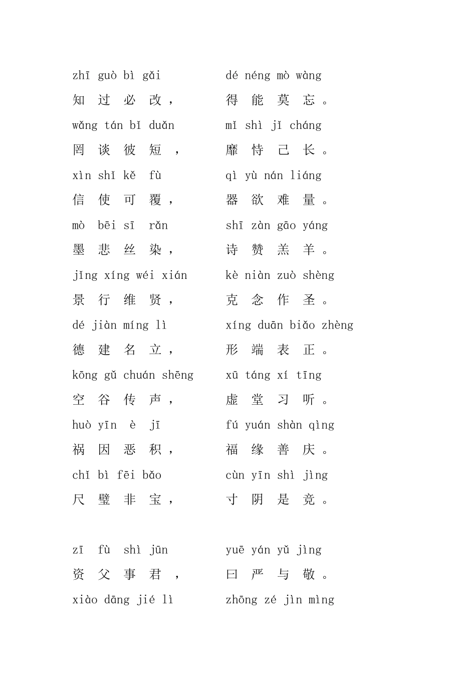 千字文全文带拼音(同名4238)_第3页