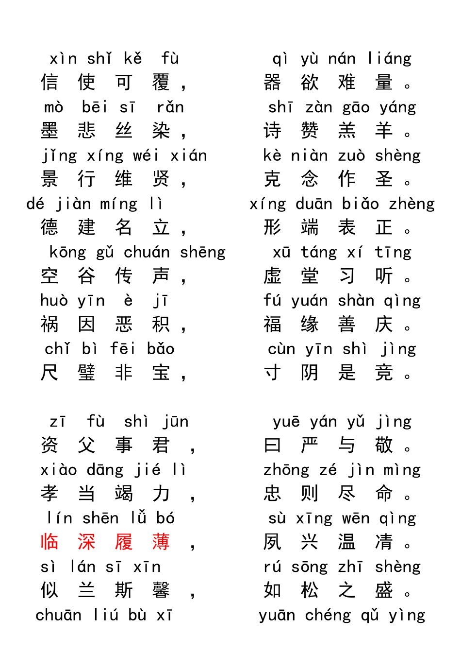 千字文全文带拼音(同名16711)_第3页