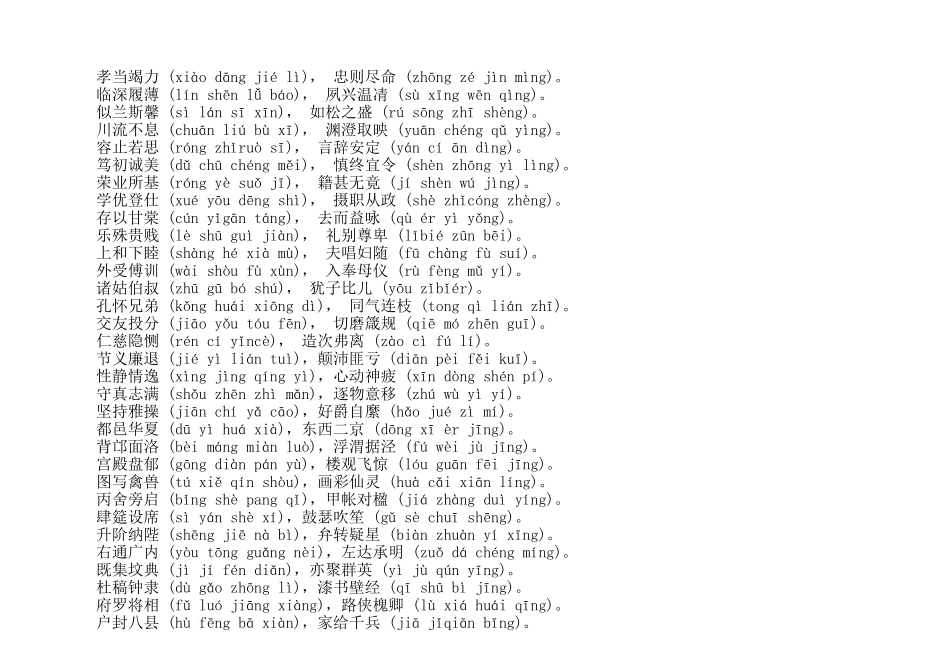 千字文全文-注音-解释_第2页
