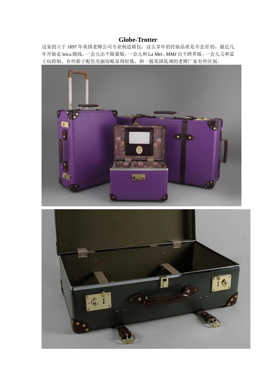 十大复古拉杆箱旅行箱品牌介绍_第1页