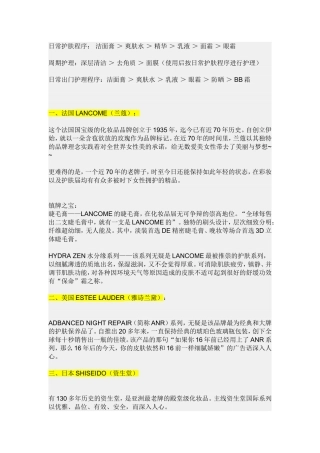 十大化妆品品牌